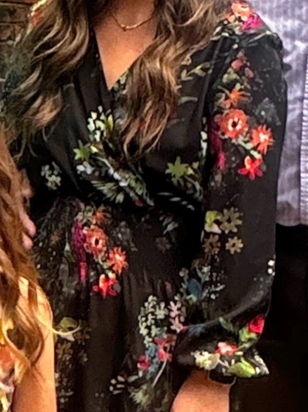 Floral Mini Dress in Black